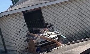 Mazda 6 Crashes Into San Antonio Church, Driver Nowhere to be Found