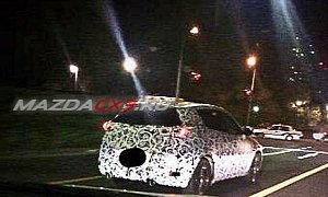 Mazda CX-3 Crossover Spyshots Show Sports Exhaust