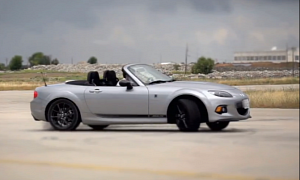 Mazda Drifts Miata / MX-5 to Write Thank You Message for Facebook Fans