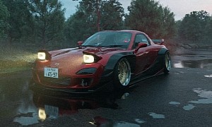 Mazda RX-7 "Flow Form" Is a Widebody Master in Detailed Rendering