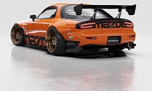 Mazda RX-7 Shows Classic Tokyo Drift Livery in Radical Widebody Rendering