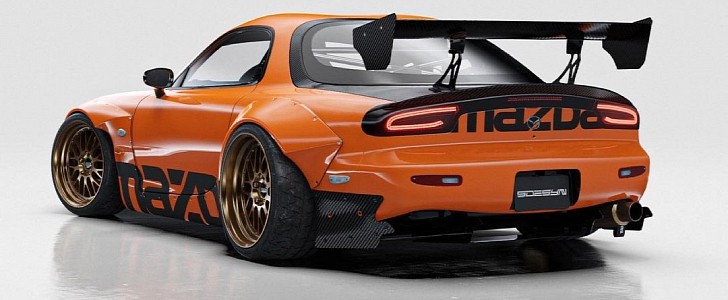 Mazda Rx 7 Shows Classic Tokyo Drift Livery In Radical Widebody Rendering Autoevolution