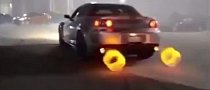 Mazda RX-8 Blowing Rings Of Fire Is a Rotary Master
