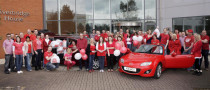 Mazda UK Employees Dressed in Red to Support Japan Relief Efforts