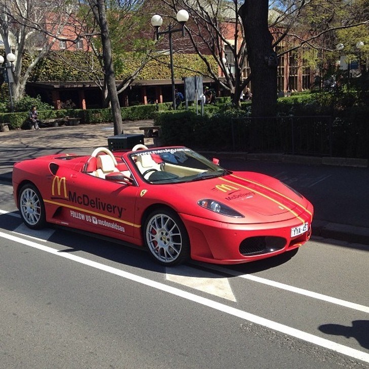McDonald’s Delivering Food in a Ferrari: Only in Australia