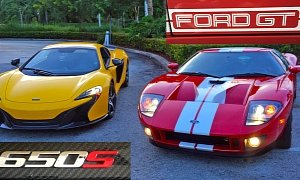 McLaren 650S Races Tuned 2005 Ford GT with 700 HP