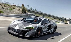 McLaren 675LT Gets Grey Weathered Wrap, Looks Like a Fighter Plane