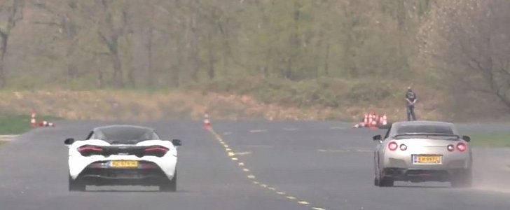 McLaren 720S Drag Races Tuned Nissan GT-R