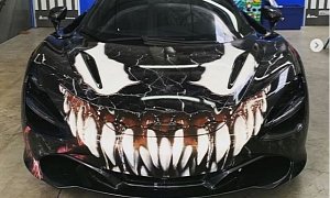 McLaren 720S Gets Venom Face Swap, Wrap Looks Amazing