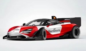 McLaren 720S Racecar with Marlboro Livery Rendered with Formula One Aerodynamics