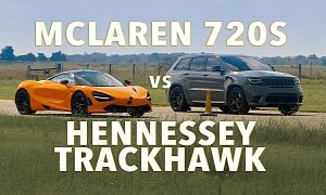 McLaren 720S vs. 1200 HP Jeep Trackhawk Is a Brutal Drag Race