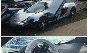 McLaren Dealer Employee Crashes Brand New 650S with Steering Wheel Still Wrapped in Plastic