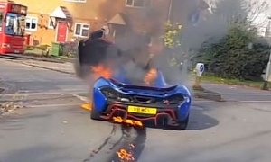 UPDATE: McLaren P1 Catches Fire in the UK, Burns in the Middle of Intersection