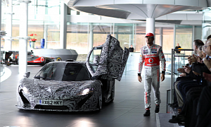 McLaren P1 in Camo Turns Up at F1 Car Debut