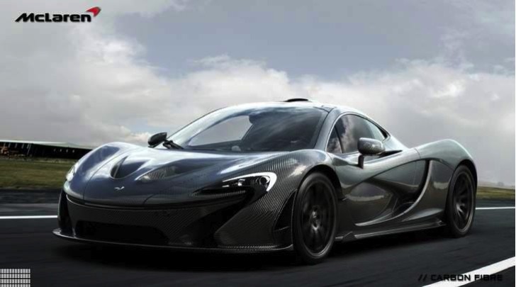 McLaren P1 in Full Bare Carbon: rendering