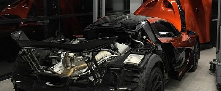 McLaren P1 with engine cover off