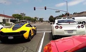 McLaren P1 Meets Nissan GT-R at the Lights, They Leave In a Rush