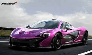 McLaren P1 Rendered in Violet