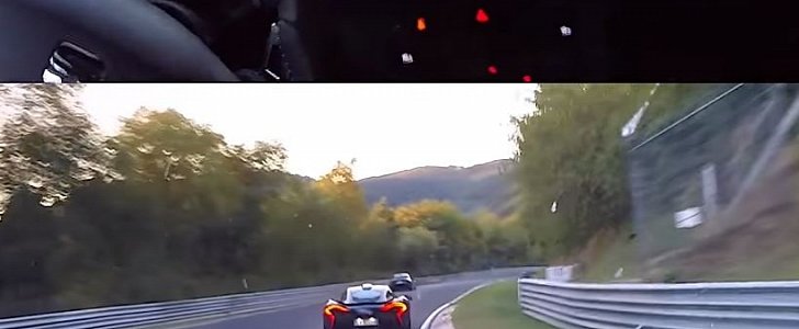 McLaren P1 Spitting Flames in Nurburgring Traffic