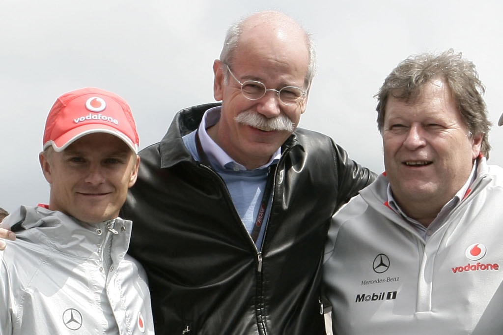 Heikki Kovalainen, Dr. Dieter Zetsche, CEO for Daimler AG and Norbert Haug, Vice President Mercedes-Benz Motorsport