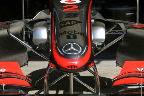 Front view of the McLaren MP4-25