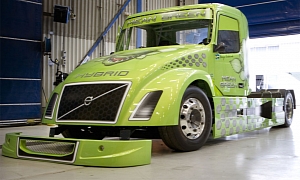 Mean Green Volvo Hybrid Truck Going for New World Record