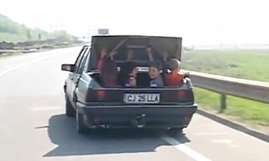 Meanwhile in Romania: Four Kids in the Trunk of a Car