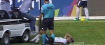 Medical Cart Runs Over Injured Footballer’s Foot as it Rushes to Help