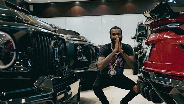 Meek Mill Usually Rides in Dark-Painted Vehicles, but This Time