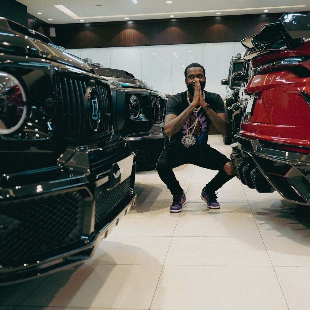 Meek Mill Usually Rides in Dark-Painted Vehicles, but This Time
