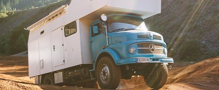 Akela is an old Mercedes-Benz truck turned tiny home overlander