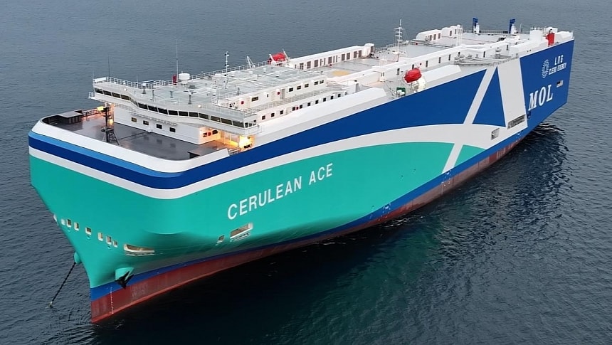 The Cerulean Blue is a new LNG-fueled car carrier