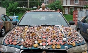 Meet ChewBaru, a Subaru Covered in 70 Pounds Of Dentures That Will Creep You Out