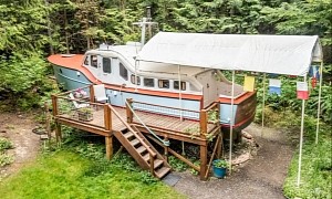 Meet Meadowlark, an 80-Year-Old Boat Turned Tiny Home Nestled in a Sea of Green