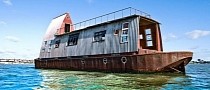 Meet Medway Eco-Barge, a Houseboat Built Only With Reclaimed Materials and No Design Plans