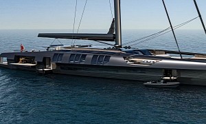 Meet MM751, a Minimalistic-Looking 246 Feet Catamaran Concept With Unique Interior Design