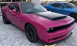 Meet the World's Only Factory-Built Dodge Challenger SRT Demon in Panther Pink