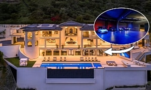 Mega-Mansion With 22-Car Auto Gallery and Basketball Court Is a Spectacular Dud