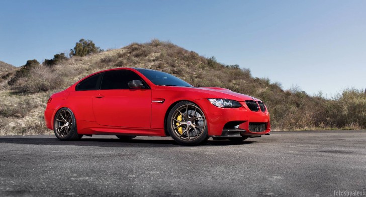 Melbourne Red BMW E92 M3 on HRE Wheels