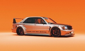 Mercedes 190 Evo II DTM Imagined as Street Restomod, Has MBUX and Bucket Seats