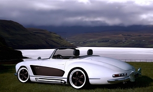 Mercedes 300 SL Roadster With Wide Body Kit