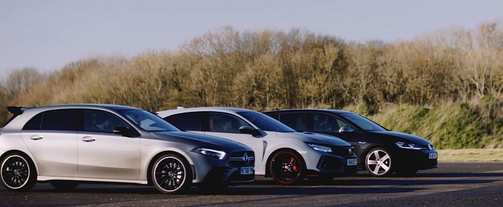 Mercedes-AMG A35 Drag Races Golf R and Civic Type R With Shocking Results
