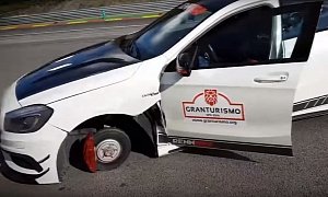 $10,000 Spa-Francorchamps Lap Sees A45 AMG Losing a Wheel and Nearly Crashing
