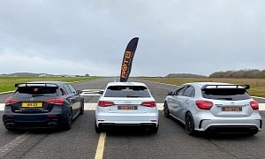 Mercedes-AMG A 45  S Drag Races Audi RS3 and old A 45