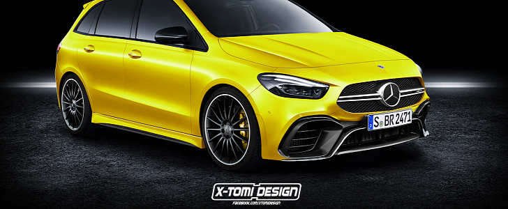 Mercedes-AMG B35 4Matic Disguises Bulk With Yellow Paint