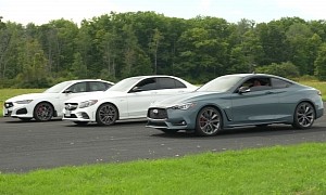 Mercedes-AMG C 43 Races Acura TLX Type S and Infiniti Q60 Red Sport 400, Wins Every Time