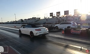 Mercedes-AMG C 63 S 'Vert Drags BMW and Mighty Trackhawk, Absolute Destruction Ensues