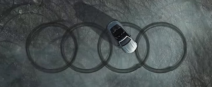 Mercedes-AMG C63 Cabrio makes Audi logo donuts