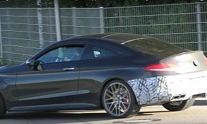 2018 Mercedes-AMG C63 Coupe Facelift Continues to Test in Germany