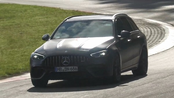 2023 Mercedes-AMG C 63 S E Performance testing at the Nurburgring